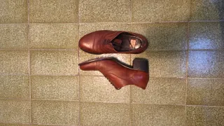 Zapatos de piel tacón ancho