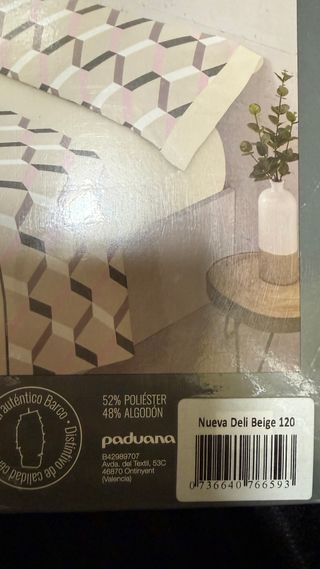 Sábanas Paduana Beige 120cm