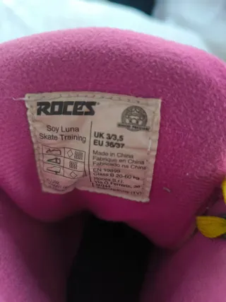 Patines 4 ruedas rosas y amarillos