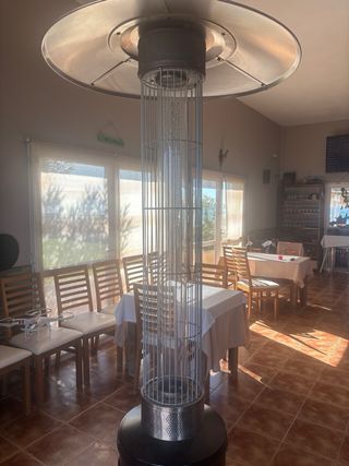 Stufa a gas da esterno nera