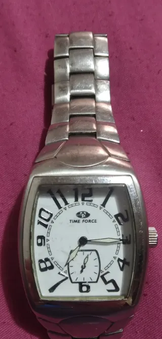 Reloj Time Force Plata y Blanco