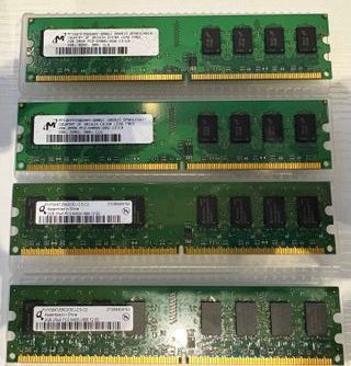 4x Memoria RAM 2GB DDR2 PC2-6400