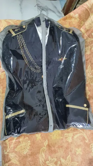 Traje comunión niño azul y oro N_ 14