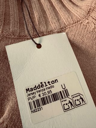Jersey Maddelton rosa talla U con etiqueta