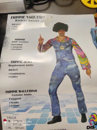 Disfraz Hippie Vaquero Adulto Talla M
