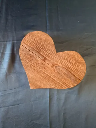 Cuore Legno Massello Decorazione Rustica