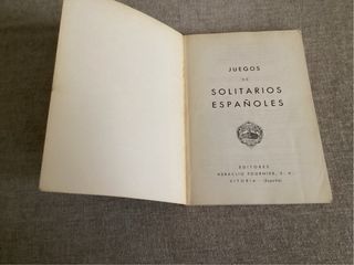 Librito de JUEGO DE SOLITARIOS ESPAÑOLES