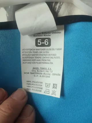 Disfraz infantil corazón azul