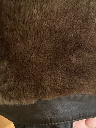 Abrigo Piel y pelo Marrón Vintage Talla M