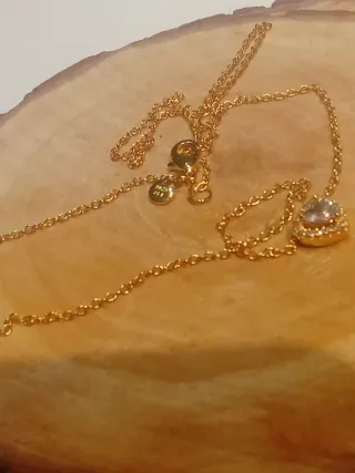 Collar Corazón Bañado en Oro