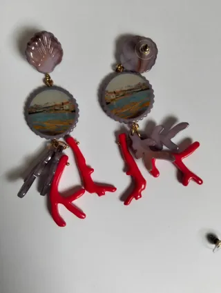 Pendientes motivos marinos