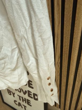 Jersey Zara beige manga larga