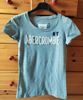 T-shirt,vintage,Abercrombie & Fitch, NY, Grigio,XS