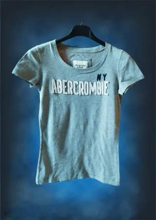 T-shirt,vintage,Abercrombie & Fitch, NY, Grigio,XS