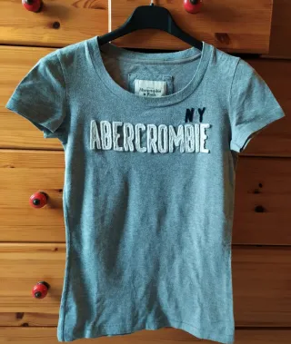 T-shirt,vintage,Abercrombie & Fitch, NY, Grigio,XS