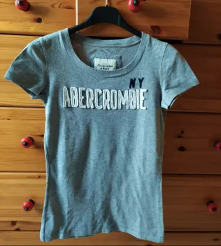 T-shirt,vintage,Abercrombie & Fitch, NY, Grigio,XS
