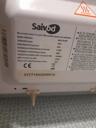 Microondas con grill Saivod