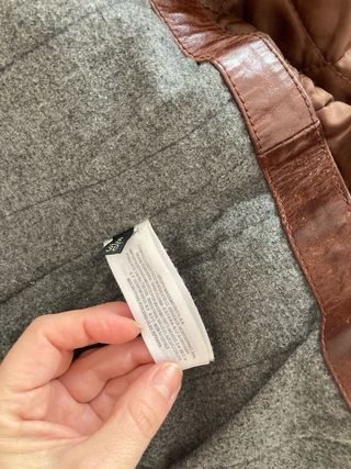 Cazadora Massimo Dutti Cuero Marrón Talla 36