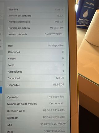 iPad Air 128GB Plata A1475