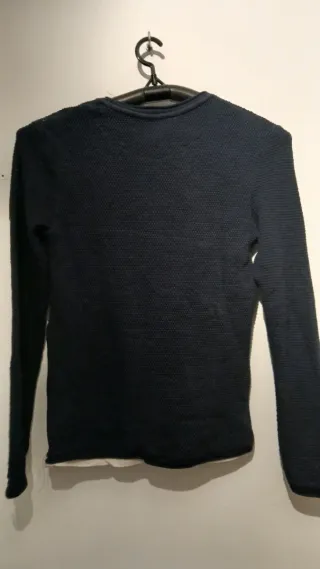 Jersey Zara Hombre Azul Texturizado