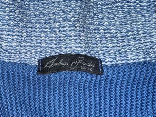 Giacca uomo blu e grigia con toppe