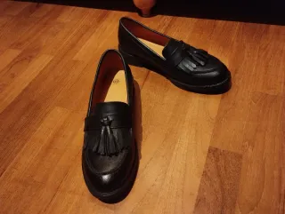 Mocassini neri donna n.37 senza marca