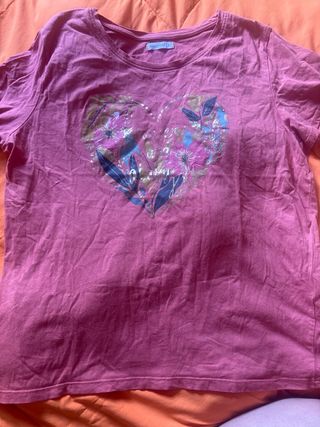 Camiseta Encuentro Corazón Flores Talla M