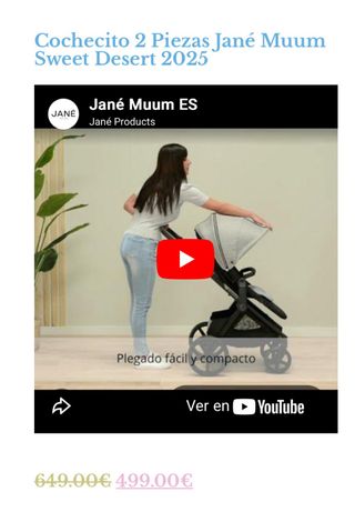 Cochecito Jané Muum 2 Piezas mas silla por coche