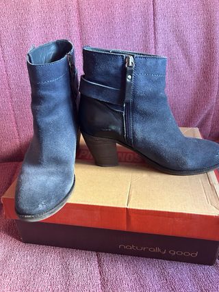 Botines Tommy Hilfiger Piel Serraje Negro