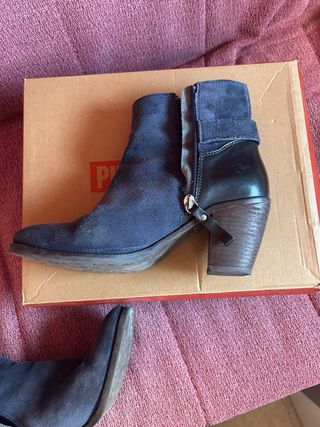 Botines Tommy Hilfiger Piel Serraje Negro