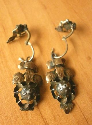 PENDIENTES Isabelinos de Oro y Plata - Siglo XVIII