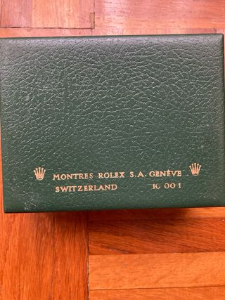 Caja Rolex Vintage Años 50/60 piel y madera