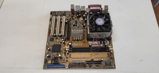 Lotto 8 schede madri, 1 video, 1 audio, cpu, ram