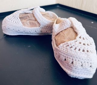 Scarpine uncinetto vintage neonato