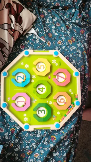 Juego educativo de madera con números