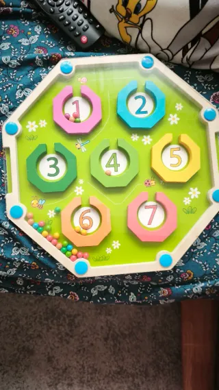 Juego educativo de madera con números