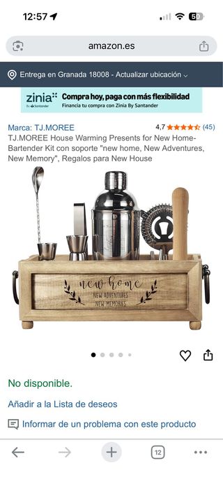 Set Coctelería Premium Madera y Metal