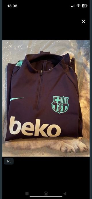 Sudadera FC Barcelona Nike Morada y Turquesa