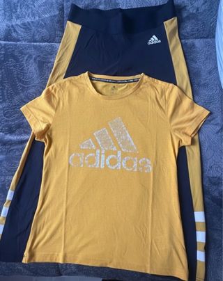 Conjunto Adidas Camiseta y Mallas Deportivas