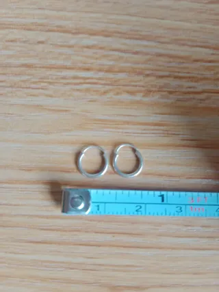 Aros de plata pequeños