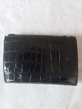 Cartera Monedero Mujer Guess Negra Cocodrilo