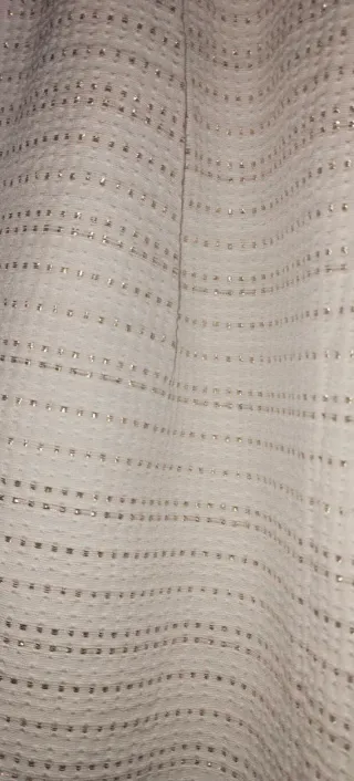 Falda blanca y dorada tiro alto T.XS