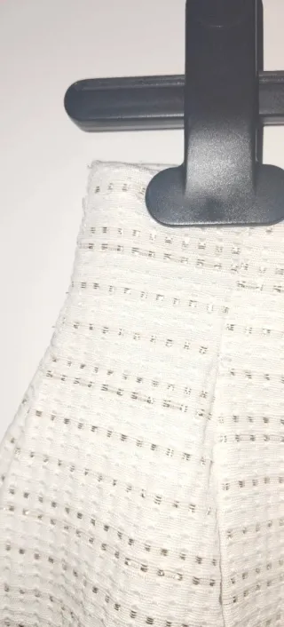 Falda blanca y dorada tiro alto T.XS