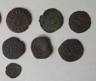 Conjunto de 10 monedas antiguas