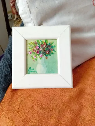 Quadretto fiori in rilievo