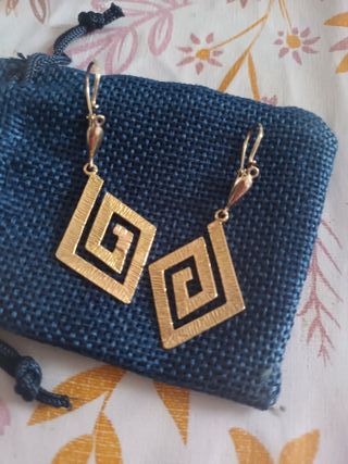 Pendientes Oro 14k Vintage