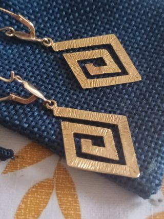 Pendientes Oro 14k Vintage