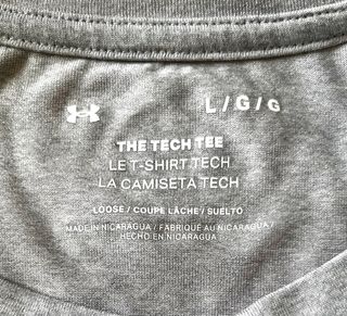 Camiseta Under Armour Tech Gris Manga Raglán L