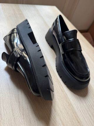 Mocasines Zara Negros Charol