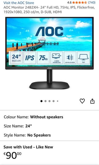 Monitor AOC 24 Negro